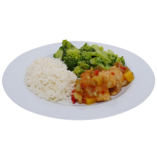 Kip Jambalaya met broccoli en witte rijst (zout/natriumarm)